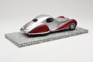 Talbot-Lago T150 C-SS Coupe Sølv Rød Minichamps 1:18 107117121 Resin — billede 2 af 6