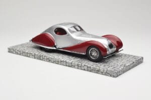 Talbot-Lago T150 C-SS Coupe Sølv Rød Minichamps 1:18 107117121 Resin — billede 4 af 6