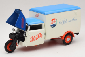 Tempo Dreirad Kastenwagen Pepsi Minichamps 1:18 150099024 Metal — billede 2 af 8