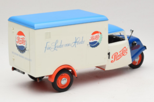 Tempo Dreirad Kastenwagen Pepsi Minichamps 1:18 150099024 Metal — billede 3 af 8