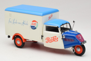 Tempo Dreirad Kastenwagen Pepsi Minichamps 1:18 150099024 Metal — billede 6 af 8
