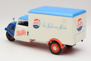 Tempo Dreirad Kastenwagen Pepsi Minichamps 1:18 150099024 Metal — billede 7 af 8