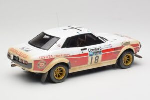 Toyota Celica 2000 GT RA21 #18 J-L. Therier RAC Rally 1977 IXO 1:18 18RMC189C Metal — billede 2 af 6