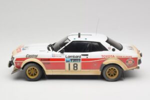 Toyota Celica 2000 GT RA21 #18 J-L. Therier RAC Rally 1977 IXO 1:18 18RMC189C Metal — billede 3 af 6