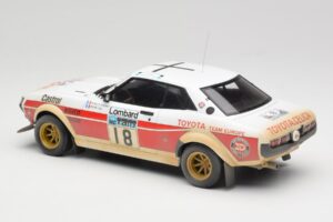 Toyota Celica 2000 GT RA21 #18 J-L. Therier RAC Rally 1977 IXO 1:18 18RMC189C Metal — billede 5 af 6