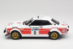 Toyota Celica 2000 GT RA21 #8 H. Mikkola / A. Hertz RAC Rally 1977 IXO 1:18 18RMC189A Metal — billede 3 af 6