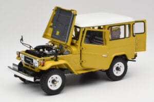 Toyota Land Cruiser FJ40 Sennep Gul Kyosho 1:18 08971Y Metal — billede 2 af 8