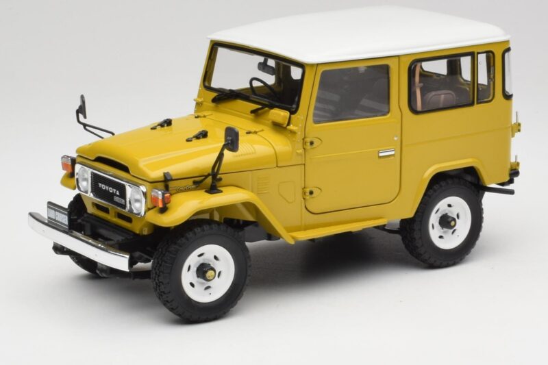 Toyota Land Cruiser FJ40 Sennep Gul Kyosho 1:18 08971Y Metal