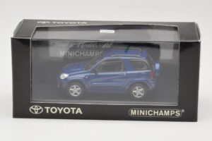 Toyota RAV4 Mørkeblå Grå Interiør Minichamps 1:43 433166004 Metal — billede 4 af 4