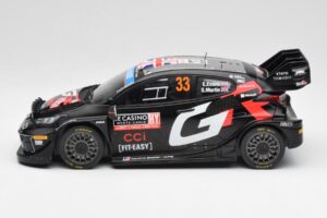 Toyota Yaris Rally1 WRC #33 E. Evans / S. Martin Rally Monte Carlo Night Version 2024 IXO 1:18 18RMC197 Metal — billede 3 af 6