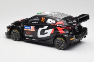Toyota Yaris Rally1 WRC #33 E. Evans / S. Martin Rally Sweden 2024 IXO 1:18 18RMC200 Metal — billede 5 af 6