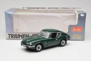 Triumph GT6 Mk3 Grøn Sun Star 1:18 1055 Metal — billede 8 af 8