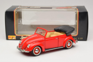 Volkswagen Beetle Cabriolet Rød Maisto 1:18 56010 Metal — billede 8 af 8