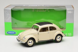 Volkswagen Beetle Type 1 Classic Hvid Welly 1:18 18040W Metal — billede 8 af 8