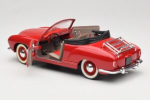 Volkswagen Karmann Ghia Cabriolet Rød Solido 1:18 8058 Metal — billede 7 af 8