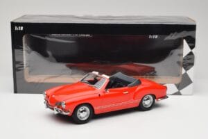 Volkswagen Karmann Ghia Cabriolet Rød Minichamps 1:18 155054030 Metal — billede 6 af 6