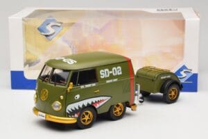 Volkswagen Kool Kombi Army Fighter Green Solido 1:18 S1810901 Metal — billede 8 af 8