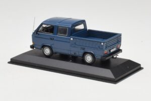 Volkswagen T3 Double Cab Flatbed Blå Minichamps 1:43 400055260 Metal — billede 2 af 4