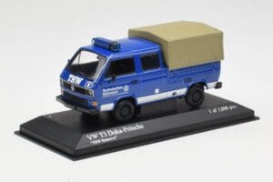 Volkswagen T3 Double Cab Flatbed THW Hannover Minichamps 1:43 400055290 Metal — billede 2 af 4