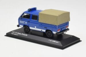 Volkswagen T3 Double Cab Flatbed THW Hannover Minichamps 1:43 400055290 Metal — billede 3 af 4