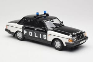 Volvo 240 GL Polis Sweden Sort Minichamps 1:18 155171497 Metal — billede 4 af 6
