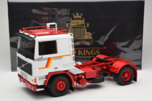 Volvo F12 Hvid Rød Road Kings 1:18 RK180031 Metal — billede 8 af 8