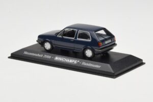 Volkswagen Golf Mk2 Blå Messeprøve Minichamps 1:43 GOLFHANDMUSTER Metal — billede 3 af 4