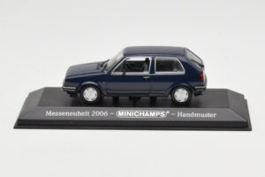 Volkswagen Golf Mk2 Blå Messeprøve Minichamps 1:43 GOLFHANDMUSTER Metal
