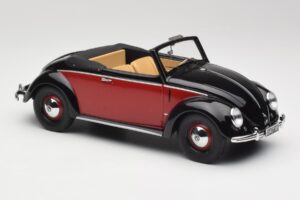 Volkswagen Beetle Hebmuller Cabriolet Sort & Rød Minichamps 1:18 107054230 Resin — billede 4 af 6