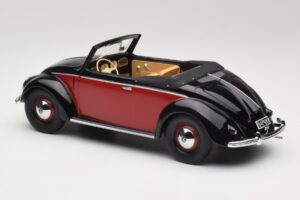 Volkswagen Beetle Hebmuller Cabriolet Sort & Rød Minichamps 1:18 107054230 Resin — billede 5 af 6