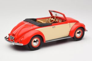 Volkswagen Beetle Hebmuller Cabriolet Rød & Creme Minichamps 1:18 107054231 Resin — billede 2 af 6