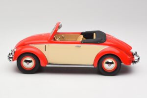 Volkswagen Beetle Hebmuller Cabriolet Rød & Creme Minichamps 1:18 107054231 Resin — billede 3 af 6