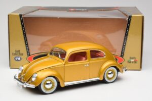 Volkswagen Beetle Guld Bburago 1:18 3361 Metal — billede 8 af 8