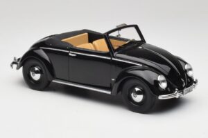 Volkswagen Beetle Type 1 Hebmuller Cabriolet Sort Minichamps 1:18 107054232 Metal — billede 4 af 6