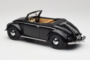 Volkswagen Beetle Type 1 Hebmuller Cabriolet Sort Minichamps 1:18 107054232 Metal — billede 5 af 6