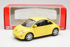 Volkswagen New Beetle Gul Maisto 1:18 37800-M4 Metal — billede 8 af 8