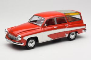 Wartburg 311 Camping Deluxe Rød Hvid BoS Models 1:18 BOS037 Resin