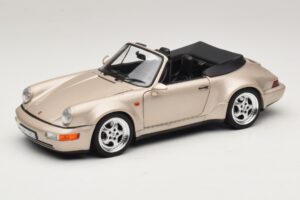 Porsche 911 964 Turbo Look Cabriolet Zermatt Silver Norev 1:18 187140 Metal