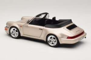 Porsche 911 964 Turbo Look Cabriolet Zermatt Silver Norev 1:18 187140 Metal — billede 7 af 8