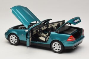 Mercedes SLK R170 Vivianite Green Norev 1:18 183021 Metal — billede 7 af 10