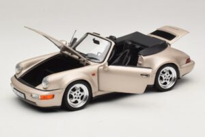 Porsche 911 964 Turbo Look Cabriolet Zermatt Silver Norev 1:18 187140 Metal — billede 2 af 8