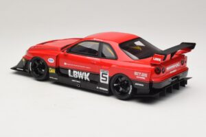 Nissan Skyline ER34 LB Super Silhouette Active Red GT Spirit 1:18 GT570 Resin — billede 5 af 6