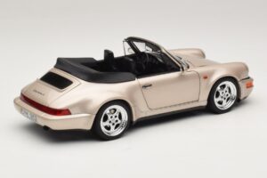 Porsche 911 964 Turbo Look Cabriolet Zermatt Silver Norev 1:18 187140 Metal — billede 3 af 8