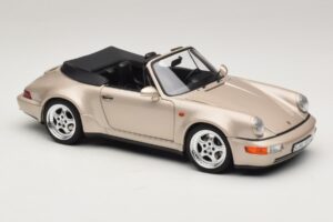 Porsche 911 964 Turbo Look Cabriolet Zermatt Silver Norev 1:18 187140 Metal — billede 6 af 8