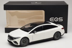 Mercedes EQS V297 Manufaktur Opalite White NZG 1:18 B66961049 Metal — billede 8 af 8