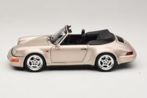 Porsche 911 964 Turbo Look Cabriolet Zermatt Silver Norev 1:18 187140 Metal — billede 4 af 8