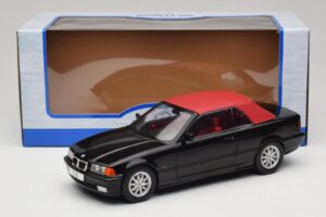 BMW 3 Series E36 Cabriolet Sort MCG 1:18 MCG18318 Metal — billede 7 af 7