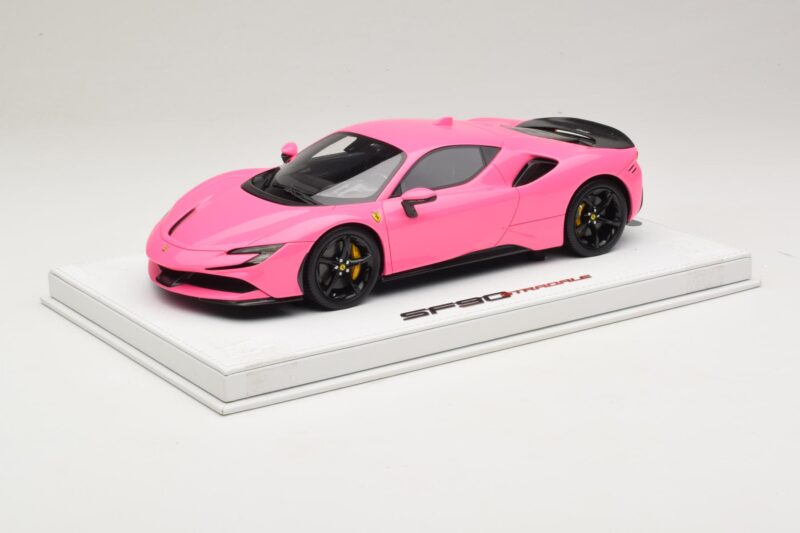 Ferrari SF90 Pack Fiorano Glans Qatar Pink BBR 1:18 RACELINE137 Resin