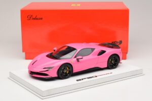 Ferrari SF90 Pack Fiorano Glans Qatar Pink BBR 1:18 RACELINE137 Resin — billede 7 af 7