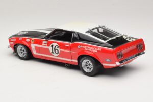 Ford Mustang Boss 302 #16 Bud Moore Engineering G. Follmer Trans-Am 1969 OEM 1:18 FORD006 Metal — billede 7 af 8
